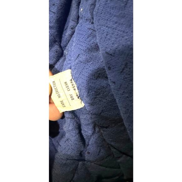 Vintage New York Girl Corduroy Jacket Quilted Snap Zip Front Blue Sz Large Woman - Picture 8 of 8